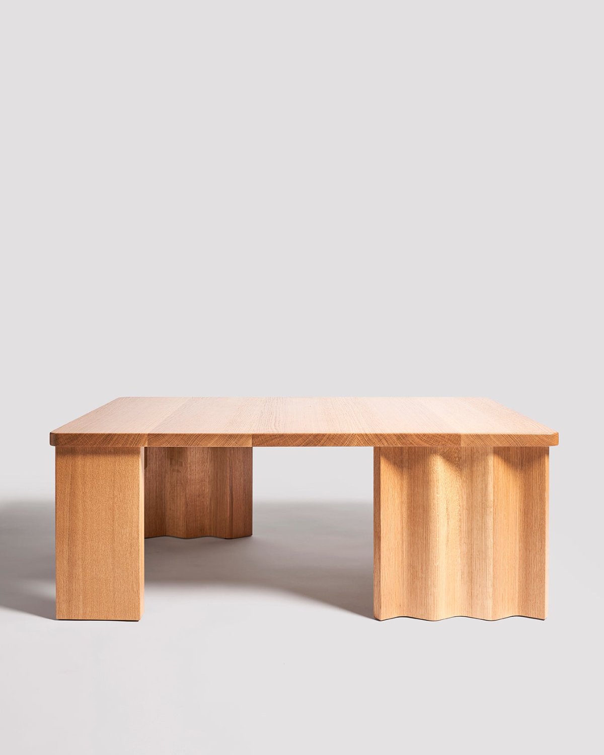 The Corrugated Coffee Table in White Oak