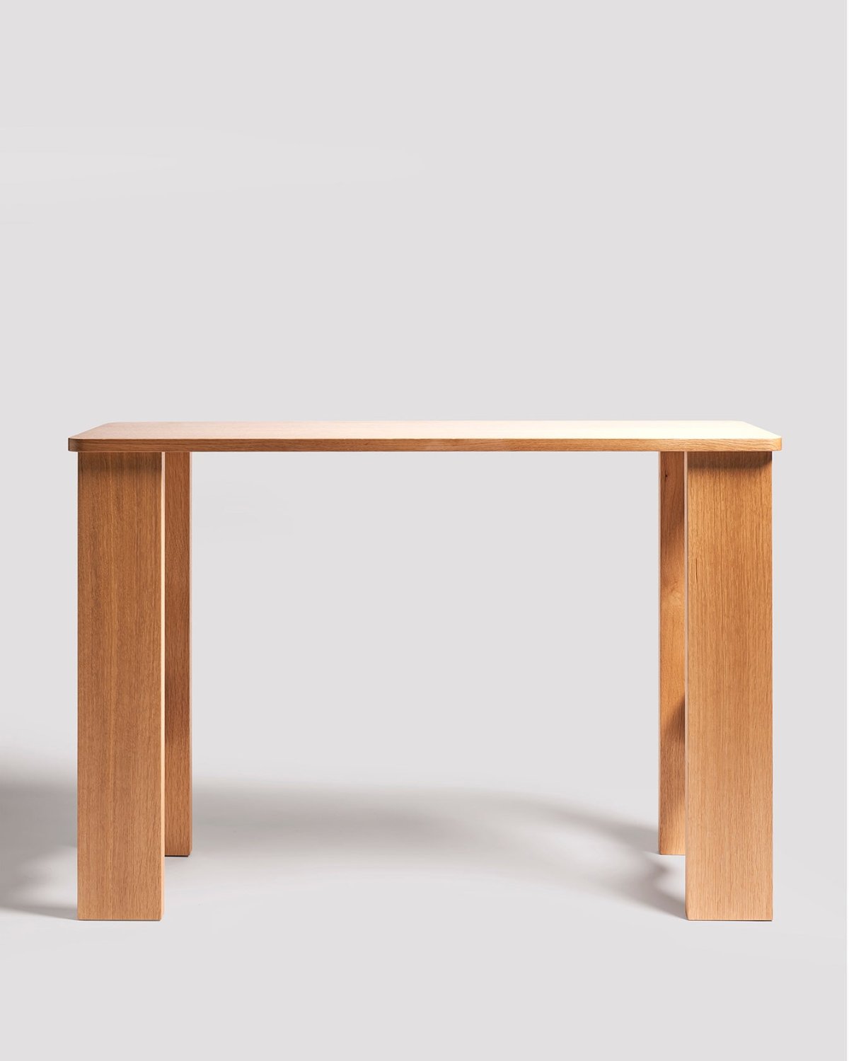 The Corrugated Console Table in White Oak