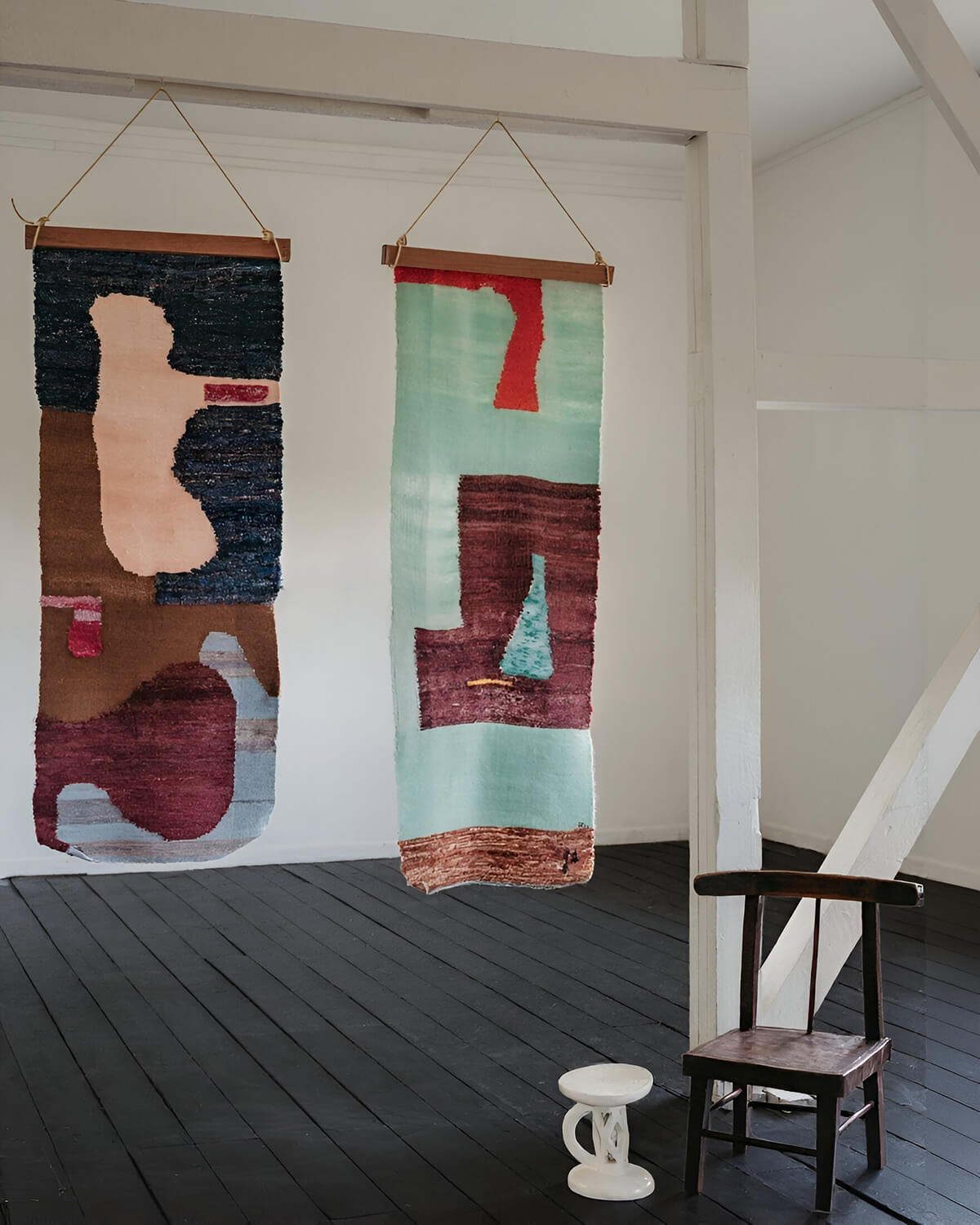 'Bubblegum Moonrise' Mohair Tapestry (Botterblom Collection)
