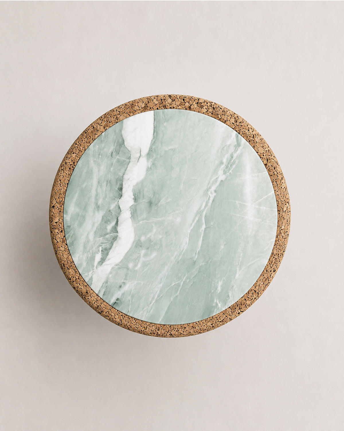 African Cork Stool with Marble Inlay - Stool - Wiid Design - Kombi