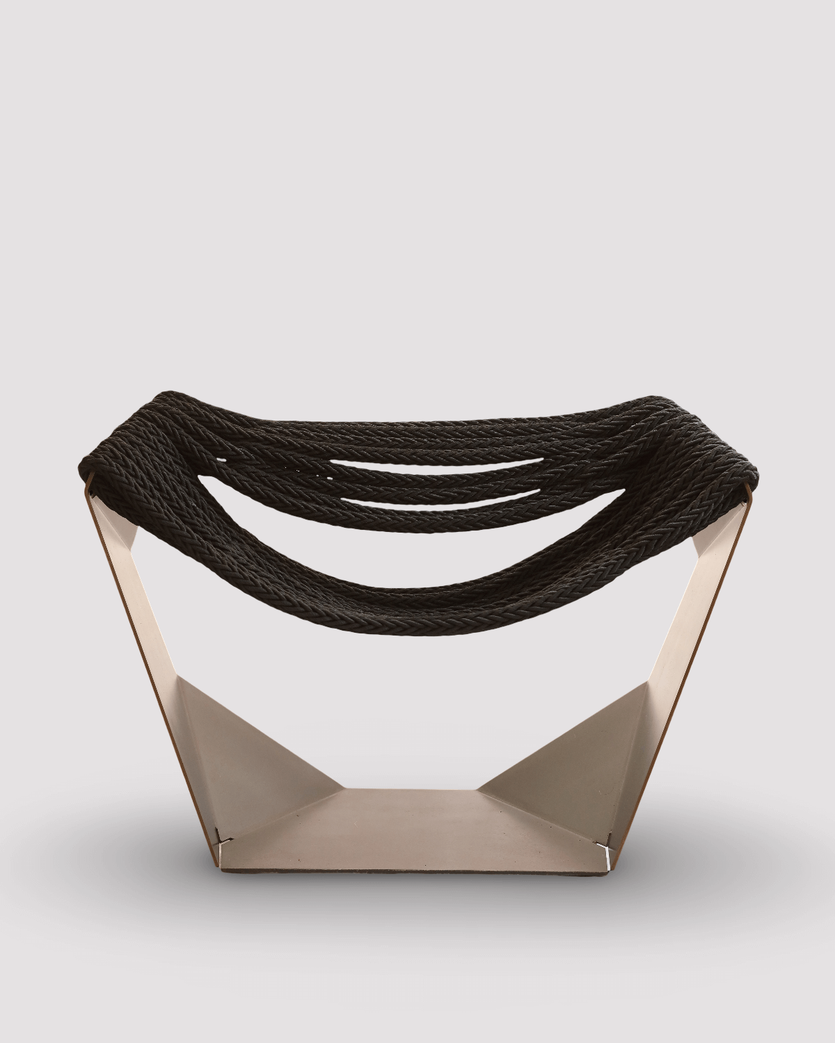 Loom Loafer Chair in Steel and Rope