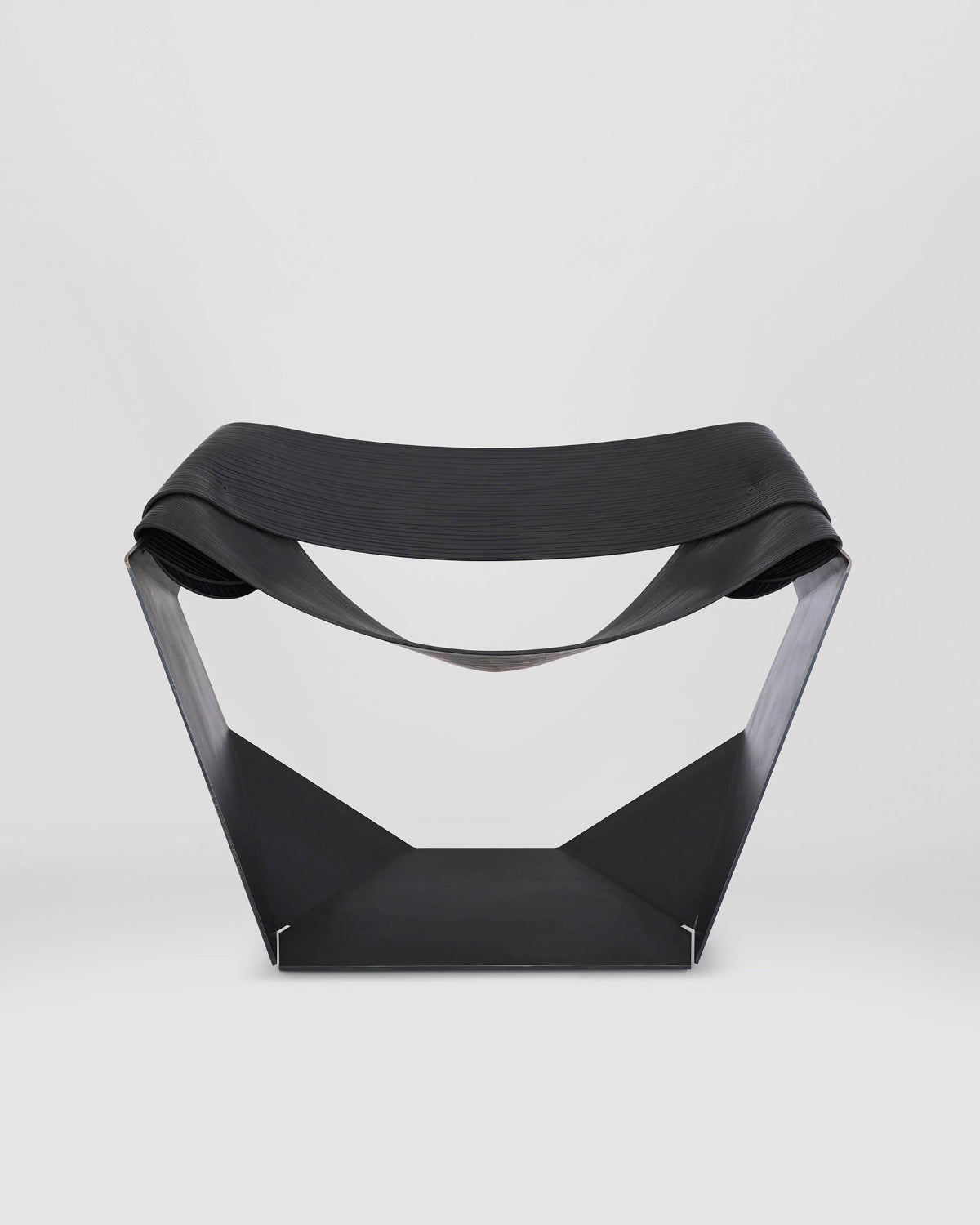 Techno Loafer Chair in Steel and Waxed Rubber