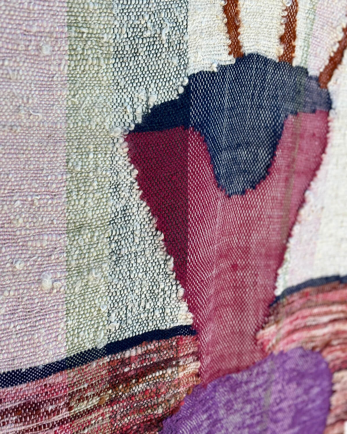 'Thumbprints & Walled Flowers' Mohair Tapestry