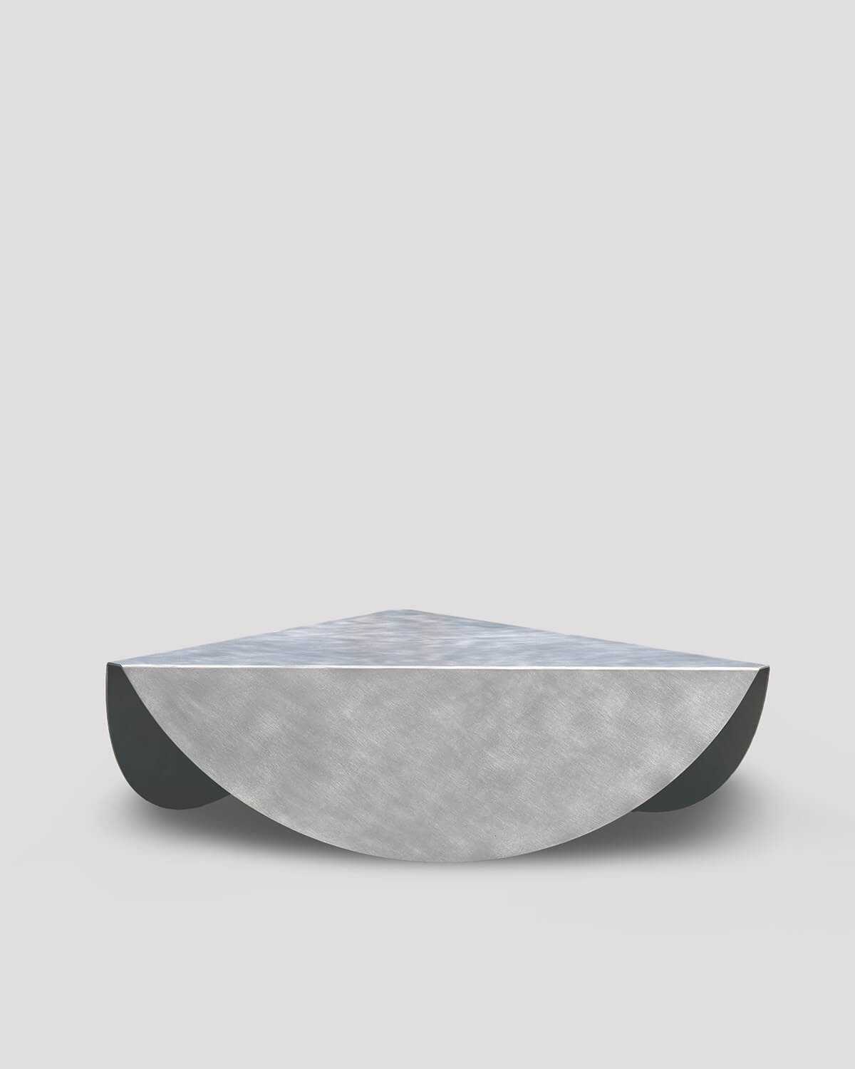 Samosa Table in Brushed Aluminum