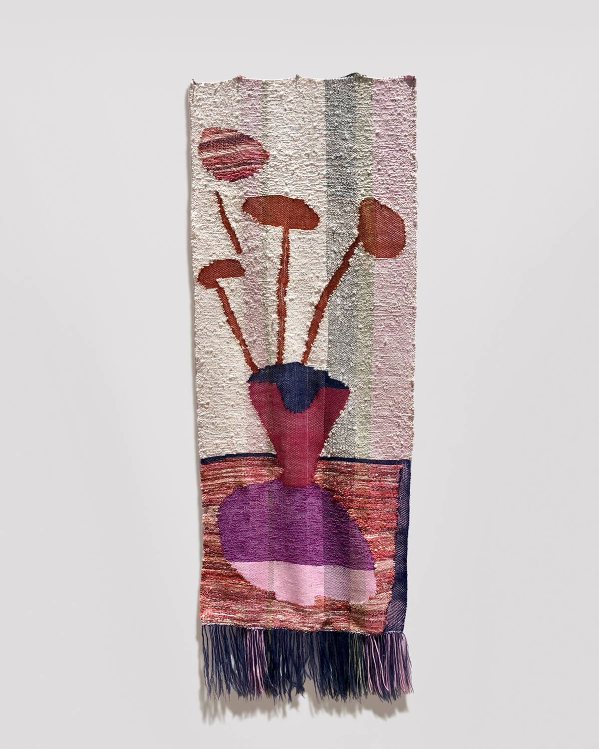 'Thumbprints & Walled Flowers' Mohair Tapestry