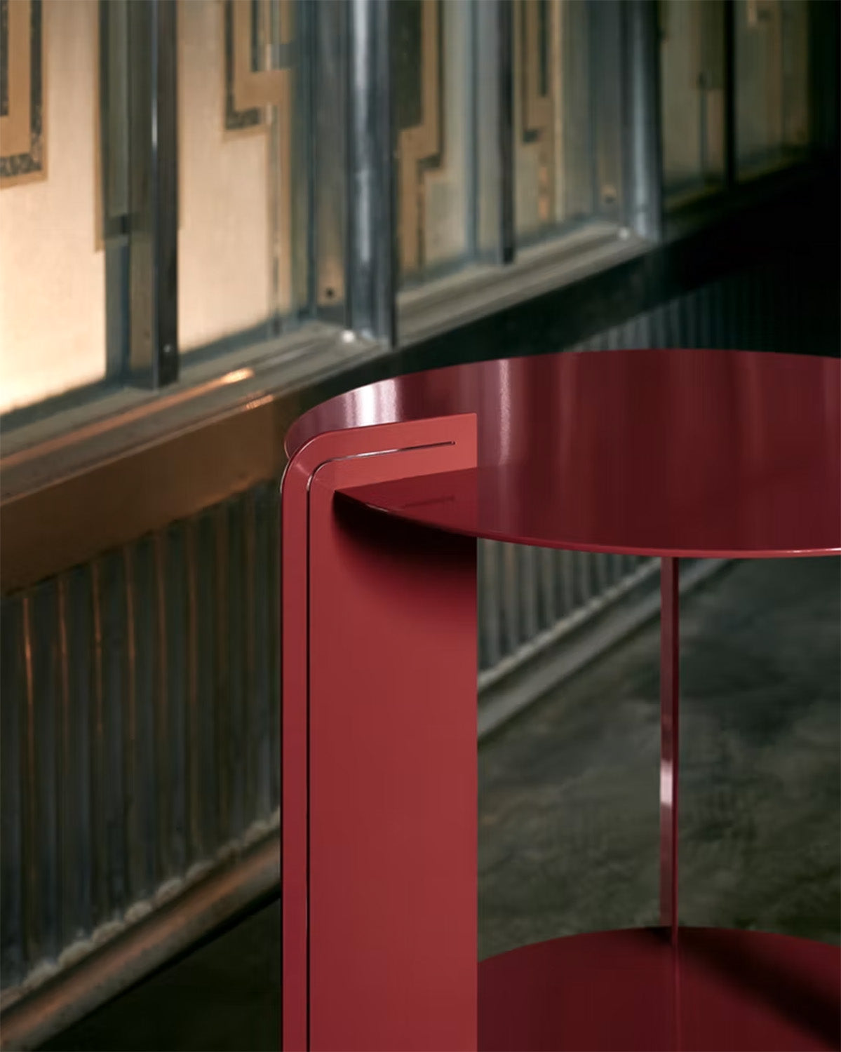 Bellair Side Table in Burgandy